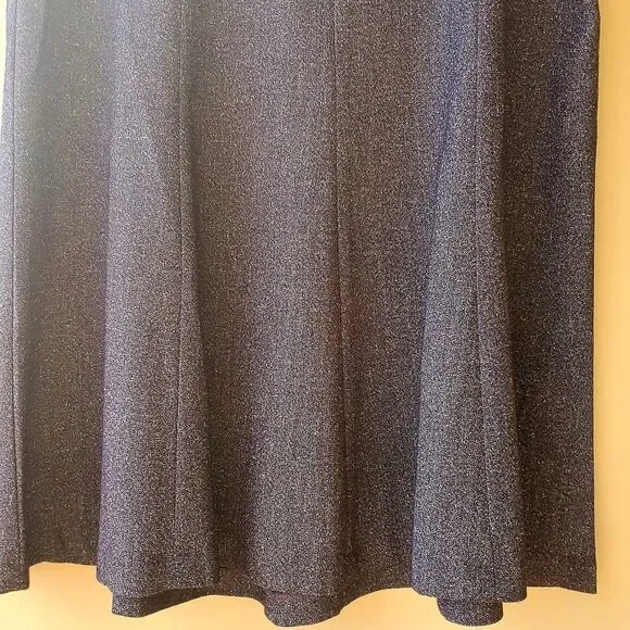 J.Jill Stretch Petite Black Flared Full Skirt - Picture 3 of 8